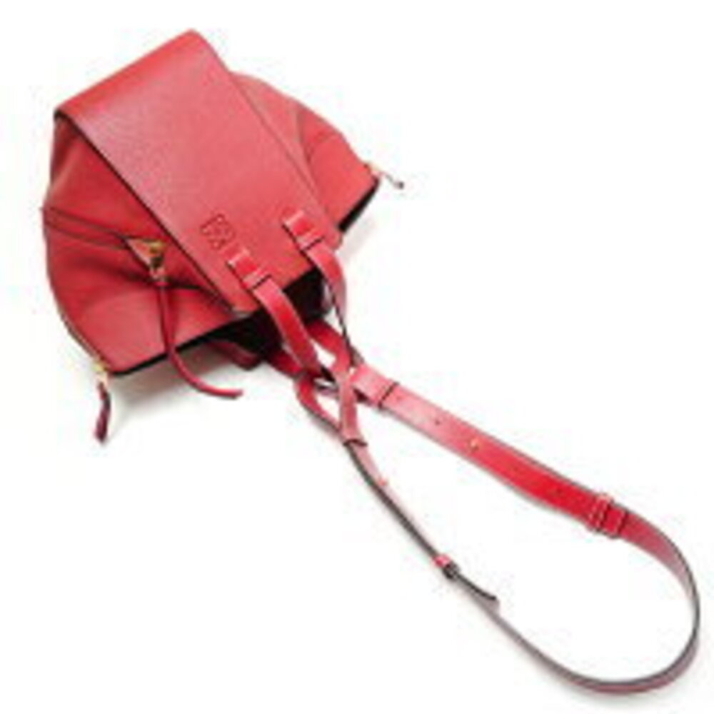 LOEWE Hammock Leather Shoulder Bag Red - Picture 8 of 13